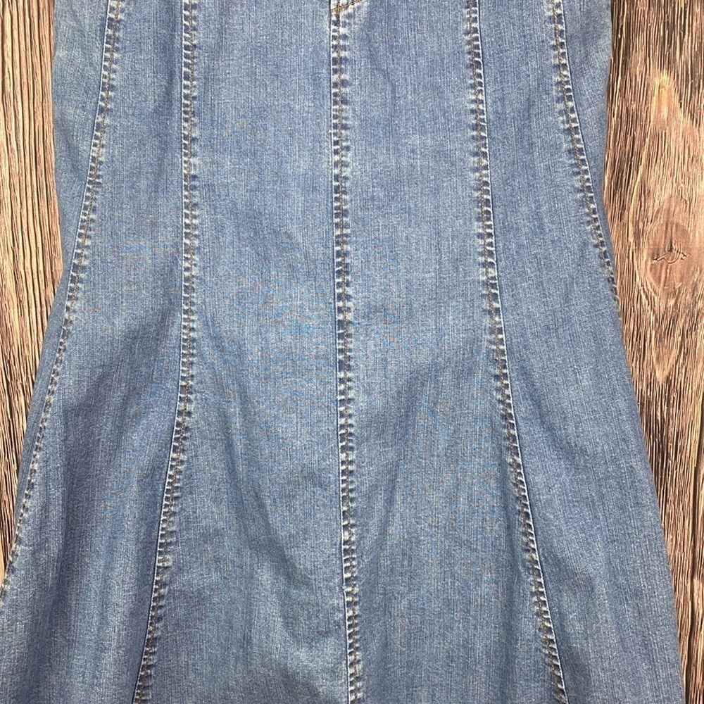 Vintage Collection Long Bell Shaped Denim Skirt- Size Medium - Picture 3 of 10